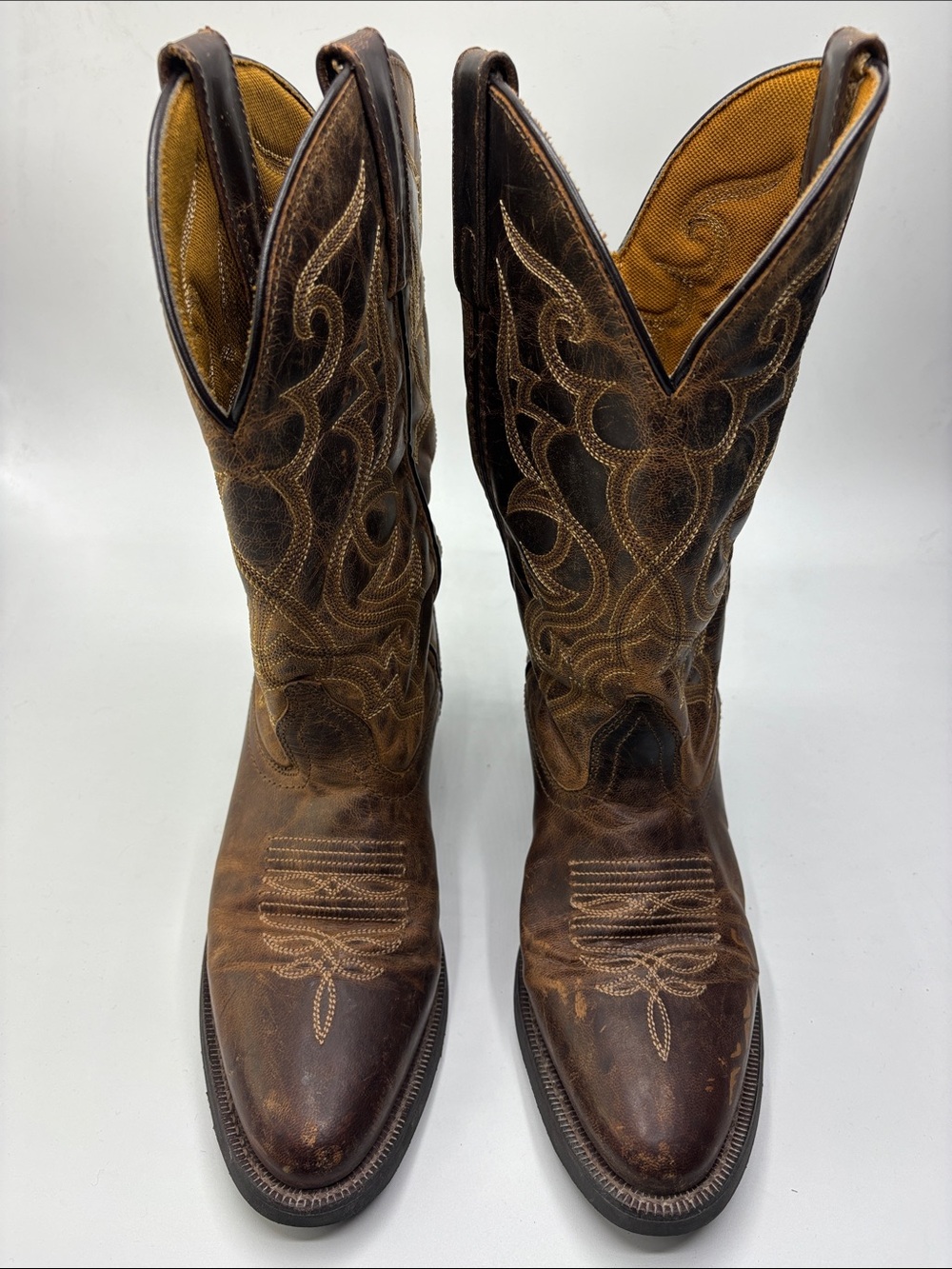 Laredo Women’s Brown Distressed Leather Western Cowboy Boot Style 51112 Size 7